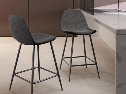 Sgabello Brigitte in ecopelle di Stones