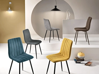 Sedia in tessuto imbottito Kole di Ikone Casa