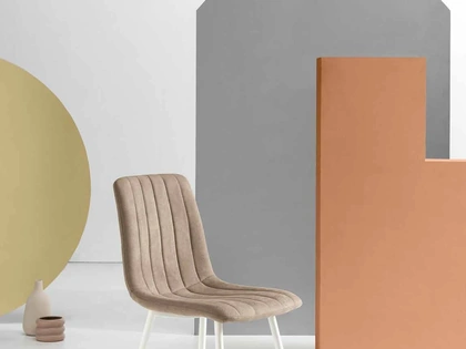 Sedia in tessuto imbottito Kole di Ikone Casa