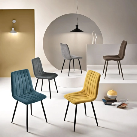 Sedia in tessuto imbottito Kole di Ikone Casa