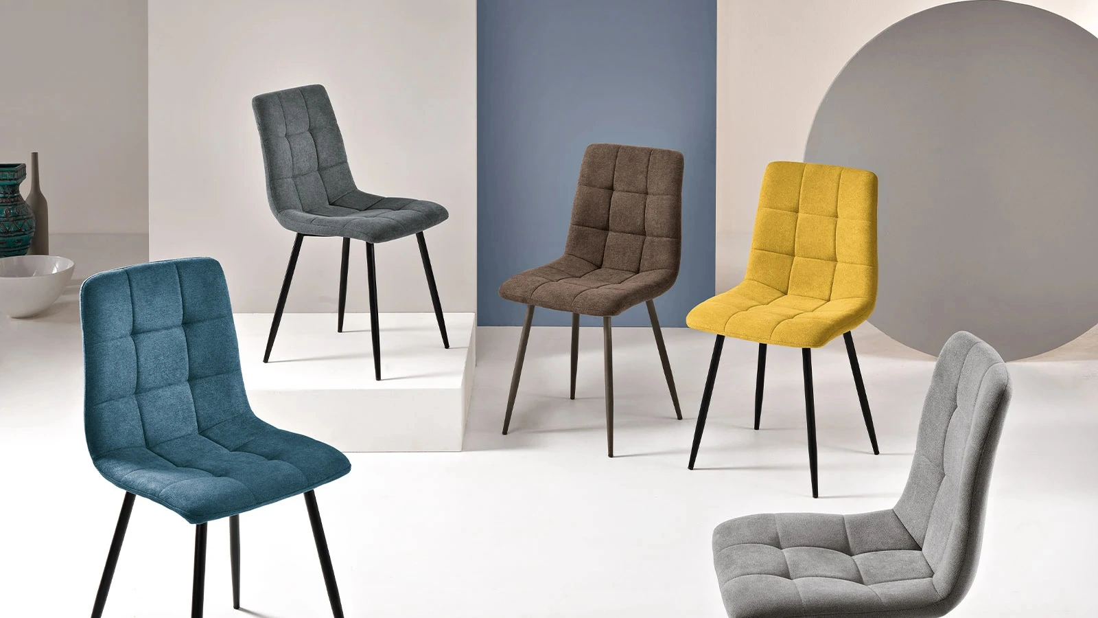 Sedia Katerine in tessuto trapuntato di Ikone Casa