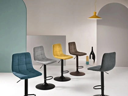 Sgabello imbottito Katerine di Ikone Casa