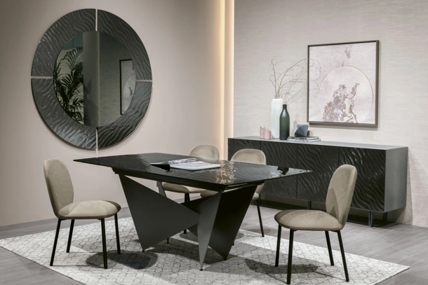 Tavolo allungabile in vetro Aliseo di Target Point