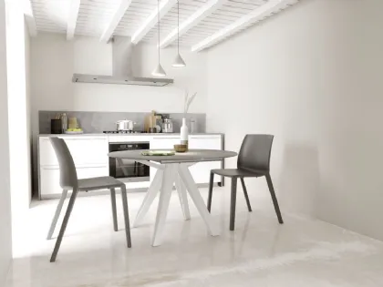 Tavolo allungabile Apple in ceramica pietra di savoia di Zamagna