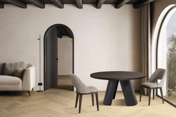 Tavolo rotondo in legno Arcos di FGF Mobili