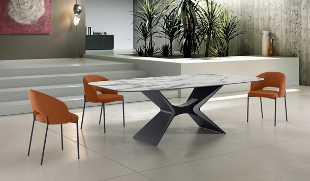 Tavolo Atlas con top in ceramica di Stones