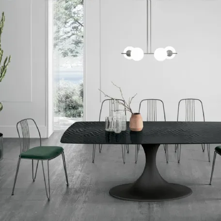 Tavolo Calice con top in vetro Target Point
