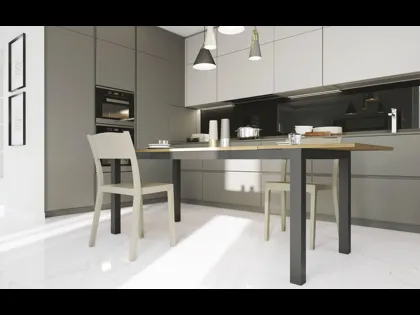 Tavolo allungabile in melaminico rovere Easy di Zamagna