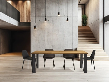 Tavolo Zenit in rovere e metallo di FGF Mobili