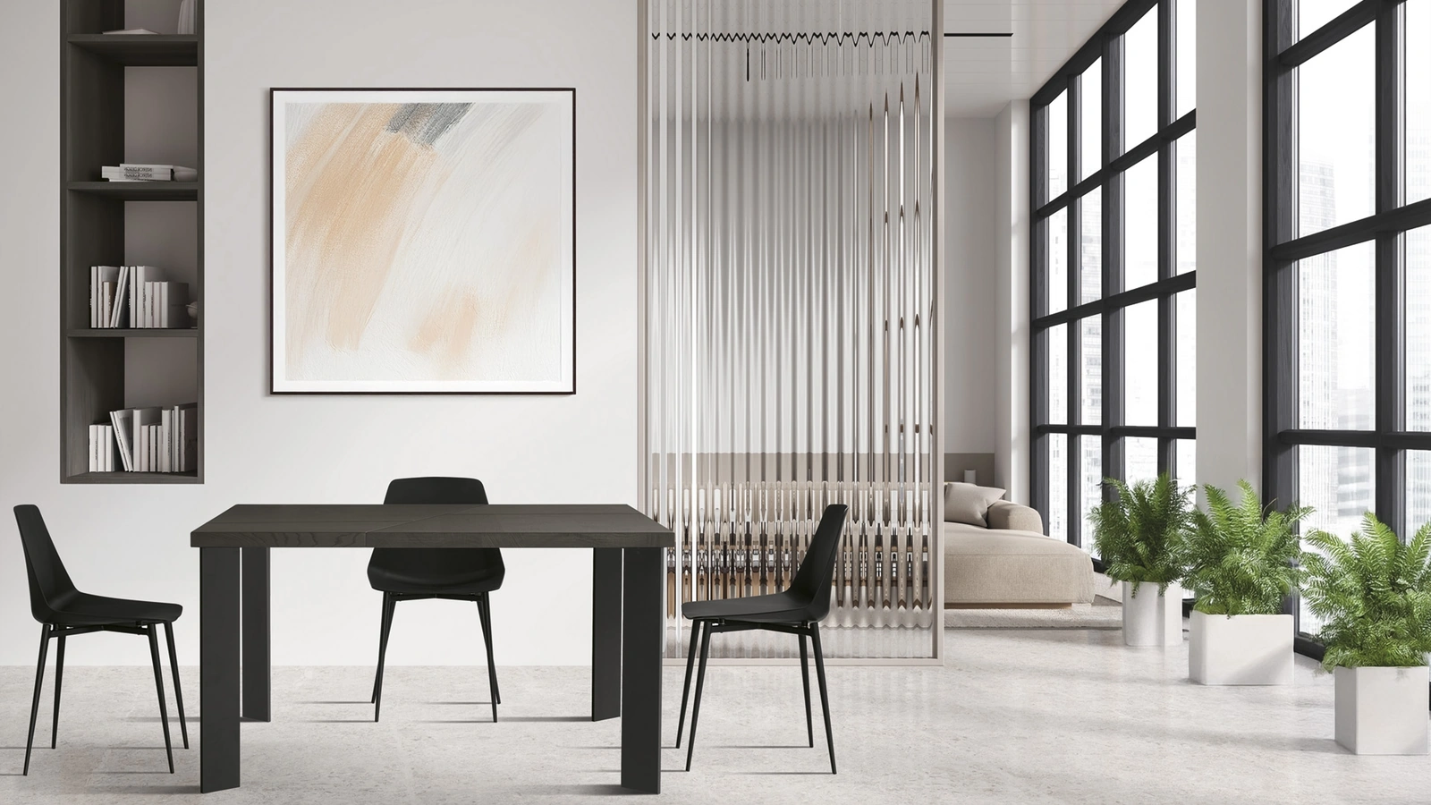 Tavolo Zenit in rovere e metallo di FGF Mobili