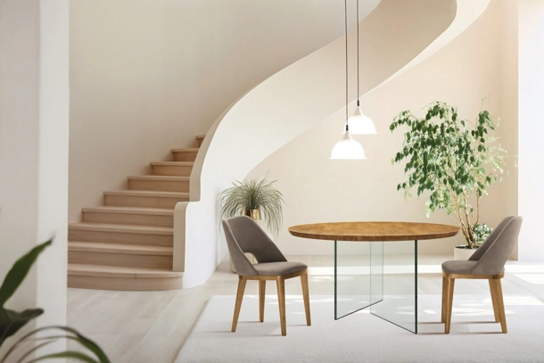 Tavolo tondo Ghost di FGF Mobili