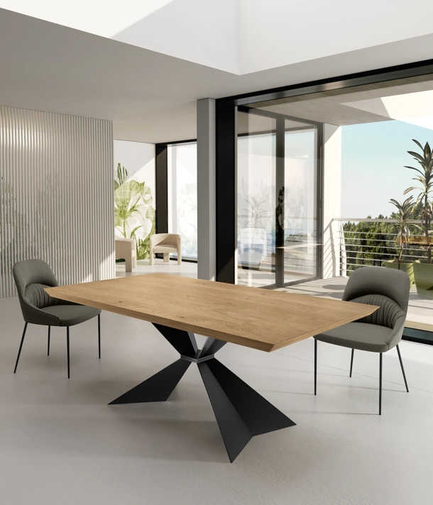 Tavolo con top in legno Stark di Stones