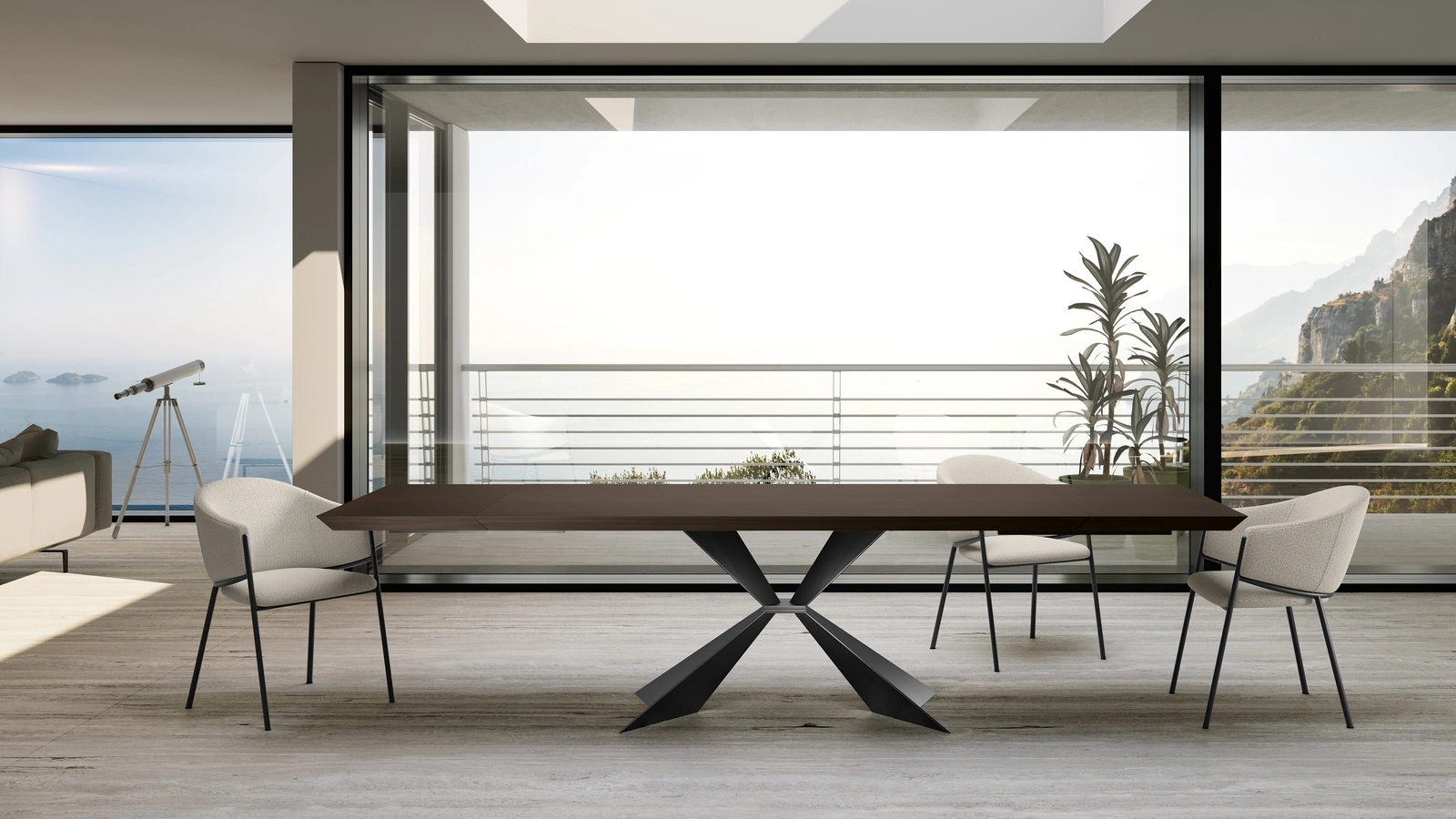 Tavolo con top in legno Stark di Stones