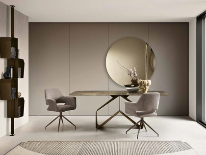 Tavolo Swing in vetro martellato di Capodarte