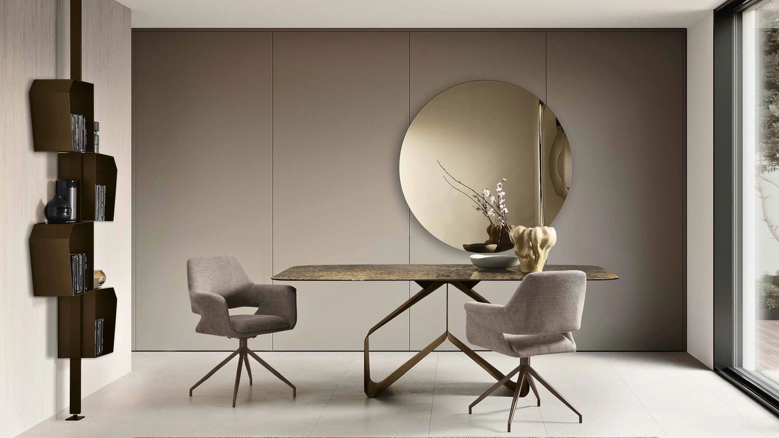 Tavolo Swing in vetro martellato di Capodarte