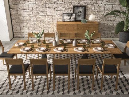 Tavolo Walking in rovere e metallo di FGF Mobili