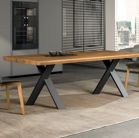 Tavolo Walking in rovere e metallo di FGF Mobili