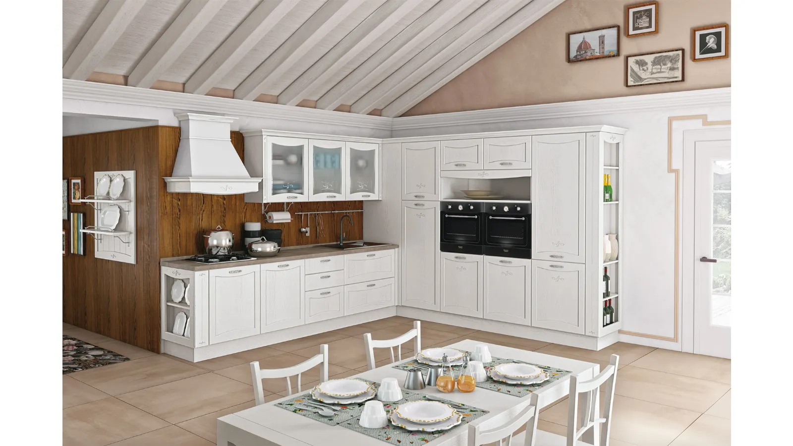 Cucina Classica Aurea angolare di Creo