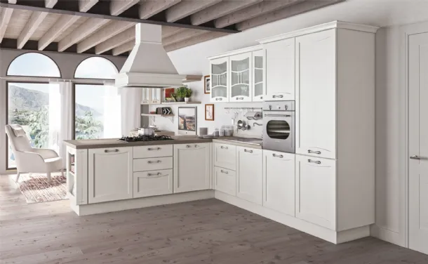 Cucina Classica Aurea con penisola di Creo
