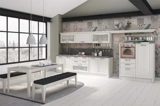 Cucina Classica Aurea lineare di Creo