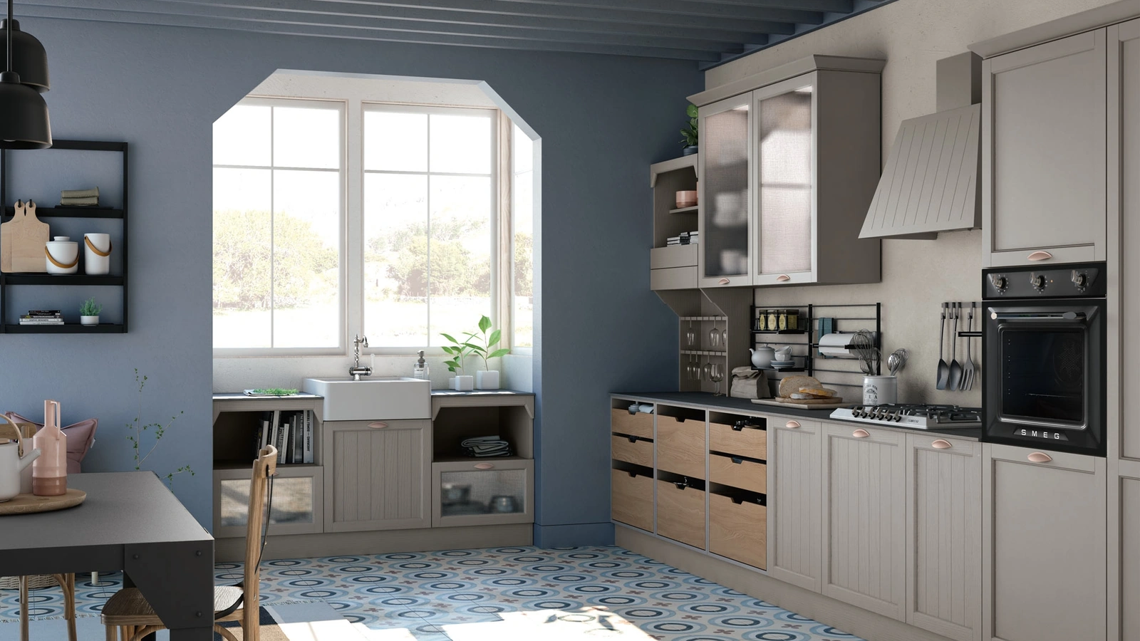 Cucina Classica Contempo ad angolo di Creo