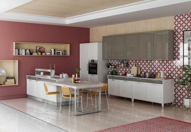 Cucina Classica Contempo con penisola di Creo