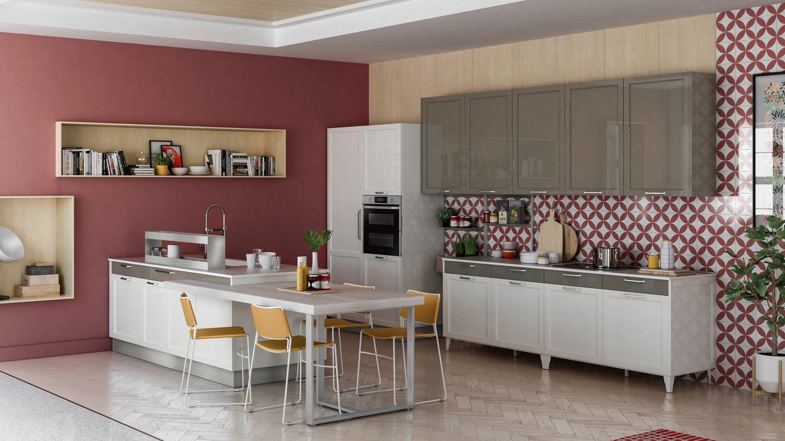 Cucina Classica Contempo con penisola di Creo