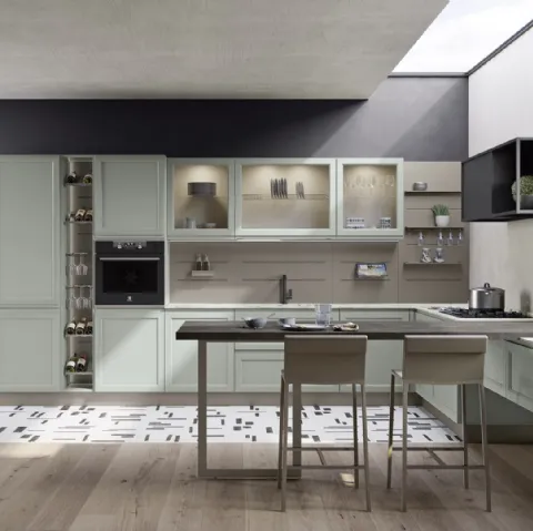 Cucina Classica Selma con penisola di Creo