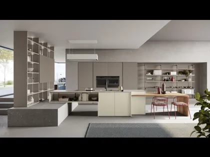 Cucina Moderna Color Lab con penisola di Creo