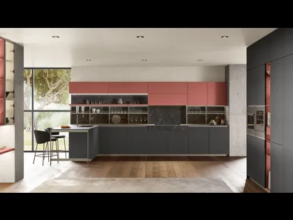 Cucina Moderna Color Lab con penisola di Creo