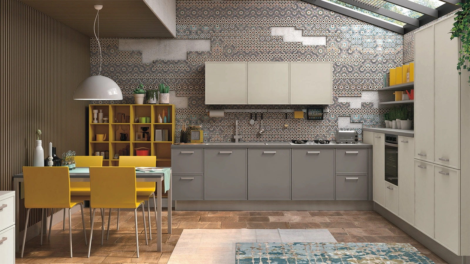 Cucina Moderna Rewind angolare di Creo