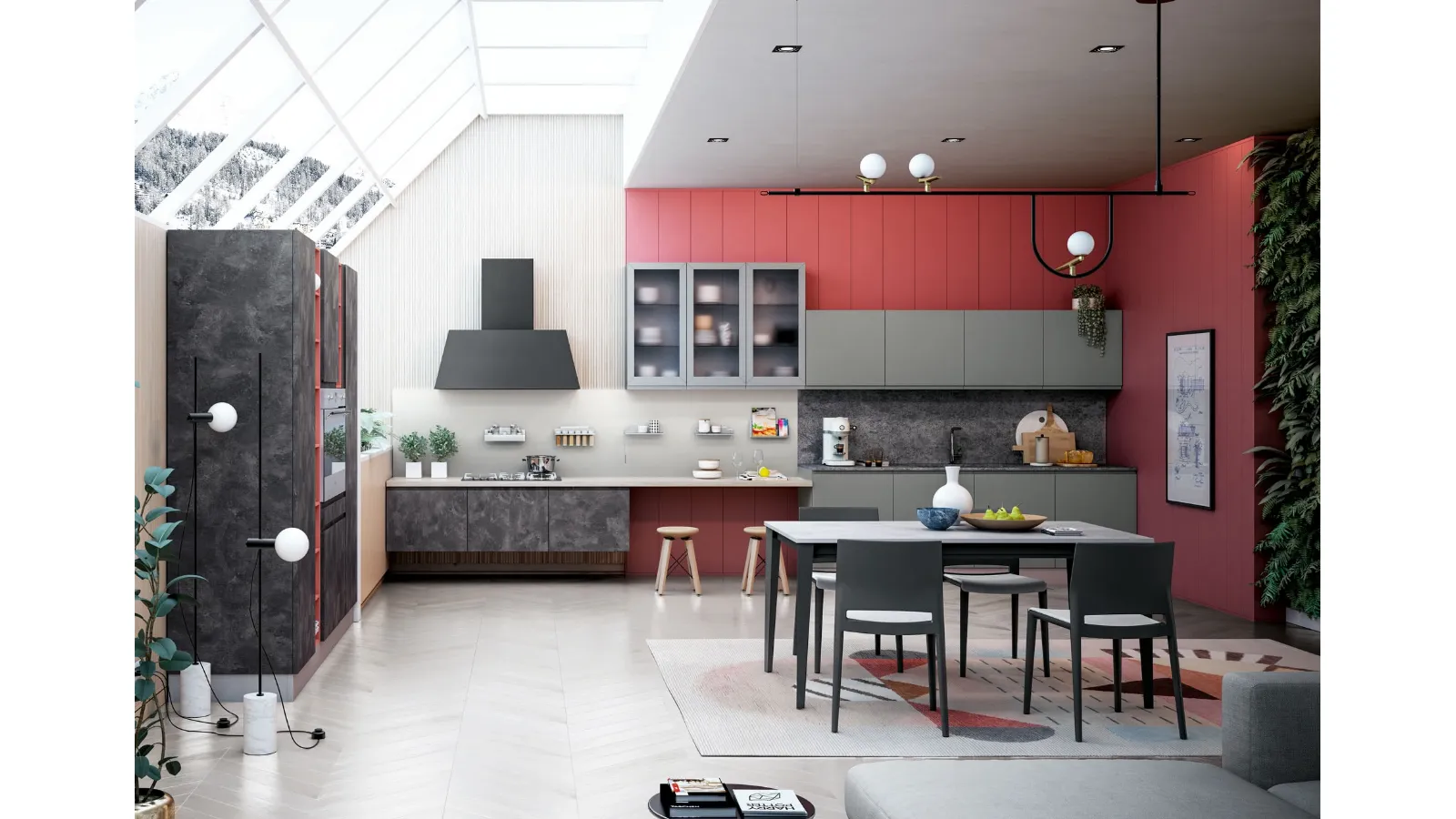 Cucina Moderna Jey Feel ad angolo di Creo