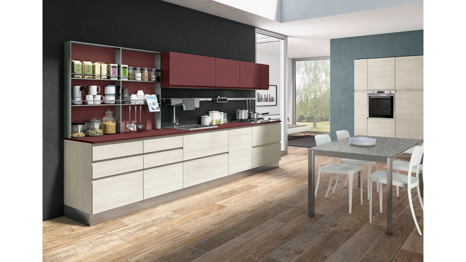 Cucina Moderna Jey Feel ad angolo di Creo