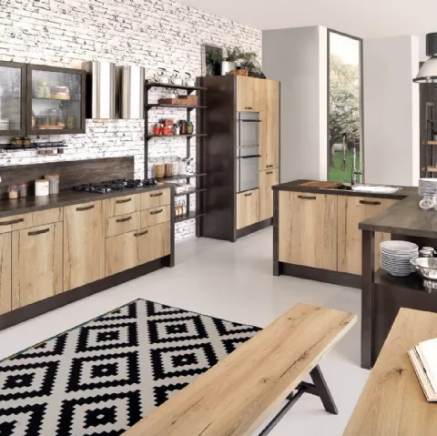 Cucina Moderna Kyra con isola di Creo