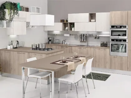 Cucina Moderna Kyra con penisola di Creo