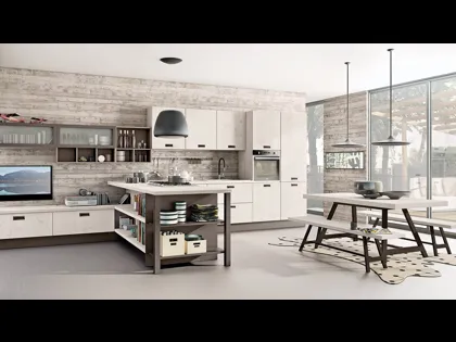 Cucina Moderna Kyra con penisola di Creo