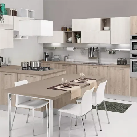 Cucina Moderna Kyra con penisola di Creo