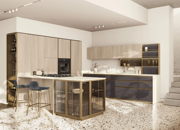 Cucina Moderna Maxima con penisola di Creo
