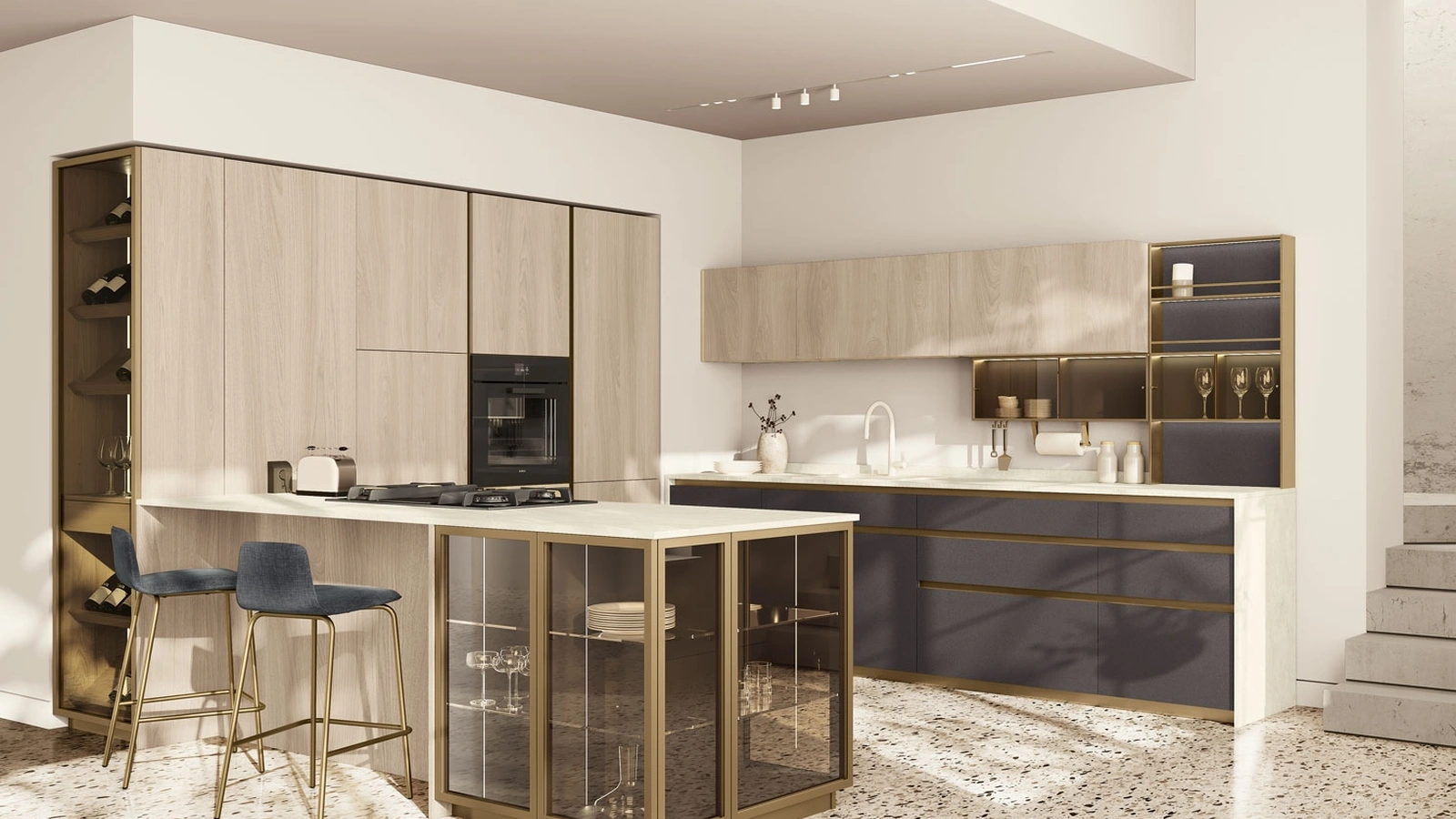 Cucina Moderna Maxima con penisola di Creo