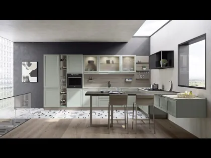 Cucina Moderna Selma con penisola di Creo