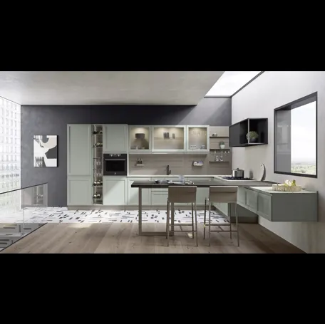 Cucina Moderna Selma con penisola di Creo