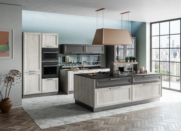 Cucina Moderna Smart con isola di Creo