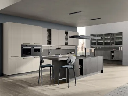 Cucina Moderna Tablet con isola di Creo