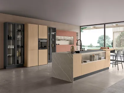 Cucina Moderna Tablet con isola di Creo