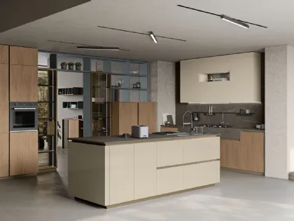 Cucina Moderna Tablet con isola di Creo