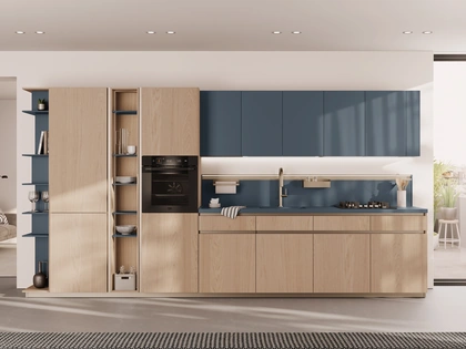 Cucina Moderna Wood lineare di Creo