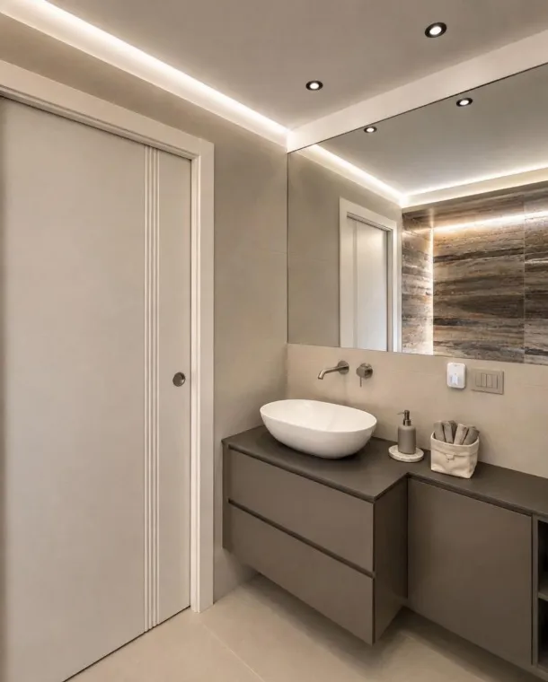 Mobile bagno su misura doppia profondità