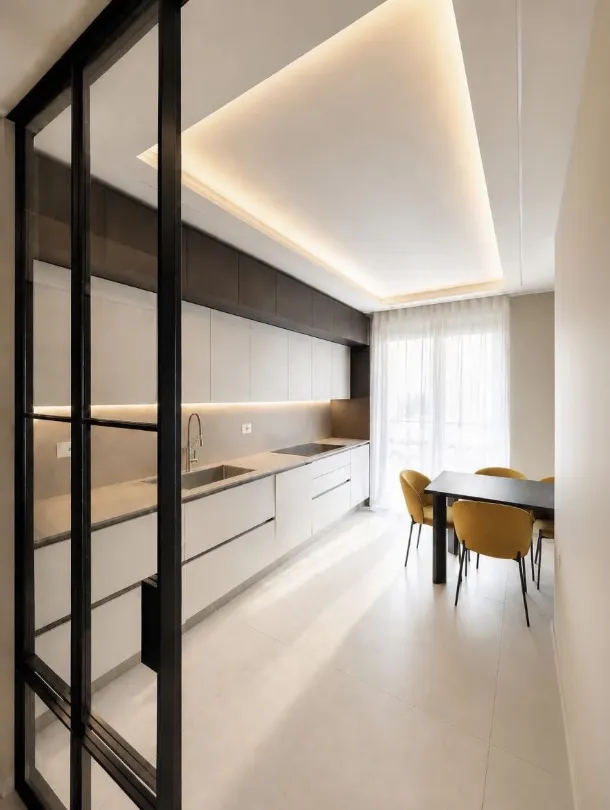 Cucina  Creo Kitchens con doppio pensile
