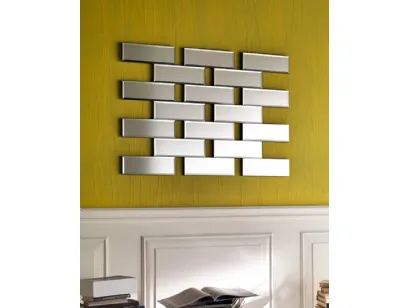 Specchio design componibile effetto mattoni Iris di Stones