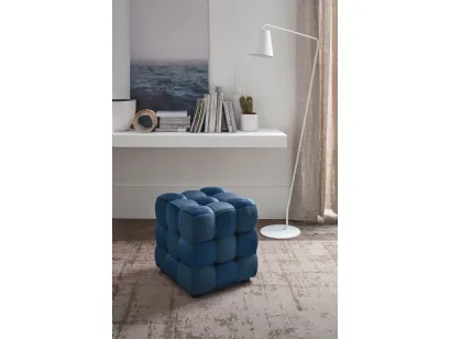 Pouf Cube in tessuto imbottito e trapuntato di Target Point